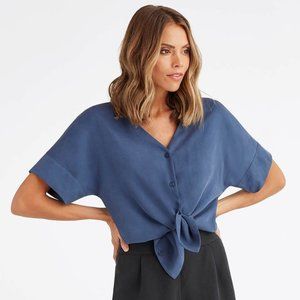 Vetta Girlfriend Shirt in Blue XS